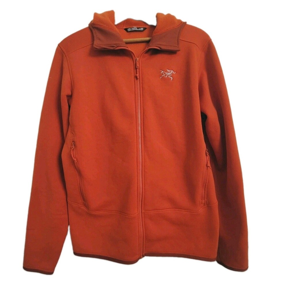 Arc'teryx Kyanite Hoodie Men Size M Orange Full Zip Fleece Jacket
